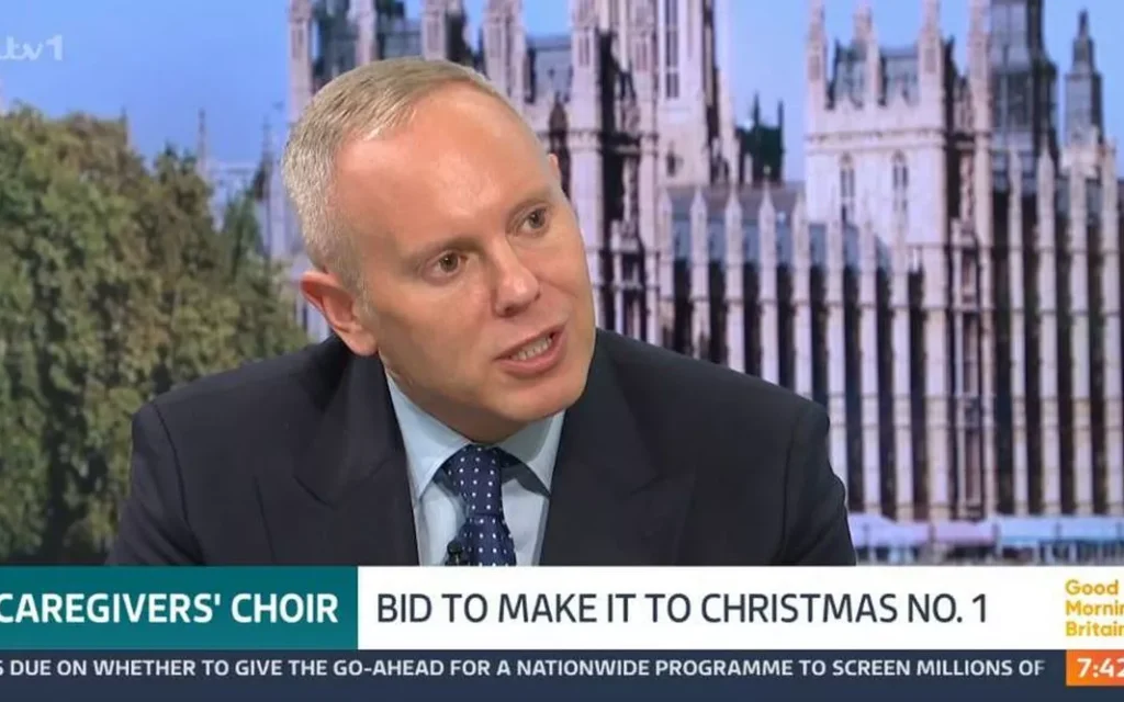 Rob Rinder speaking on Good Morning Britain as he praises Jewish Care staff looking after his father. Photo: ITV