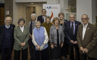 Image 1 (front – back row/ L-R )
Holocaust refugees and survivors:
Alfred Kessler, Lilian Levy, Gabi Foti
Hedy Gavurin, Ralph Steiner, Jacques Weisser, Ruth Sands, Hedi Argent
Inge Gershfield, Peter Hallgarten
Credit: AJR_Adam Soller Photography