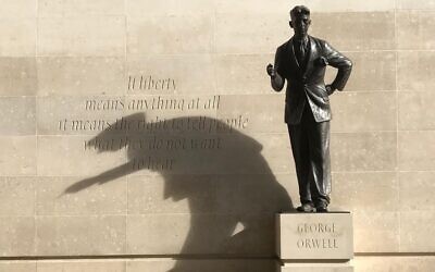 Statue of George Orwell outside Broadcasting House