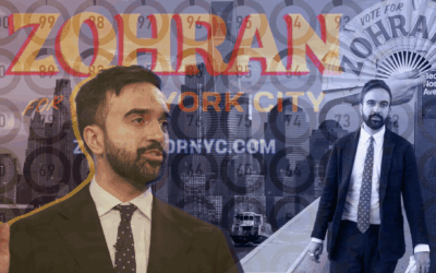 Zohran Mamdani is running for mayor of New York City in 2025. (Graphic by Ilana Zahavy for JTA)