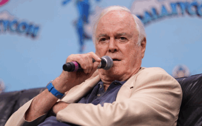 John Cleese speaking at GalaxyCon in 2024 (Creative Commons/John Manard)