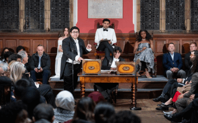The Oxford Union chamber during the 28 November 2024 debate on the motion "This House Believes Israel is an Apartheid State Responsible for Genocide" (Credit: Creative Commons/Aspirant006)