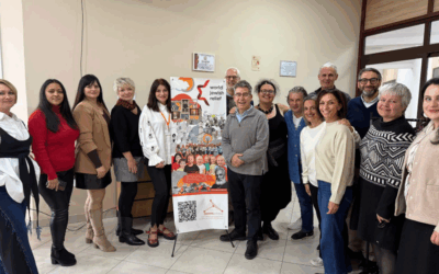 Adrian Cohen and World Jewish Relief staff with beneficiaries of the Back to Work programme