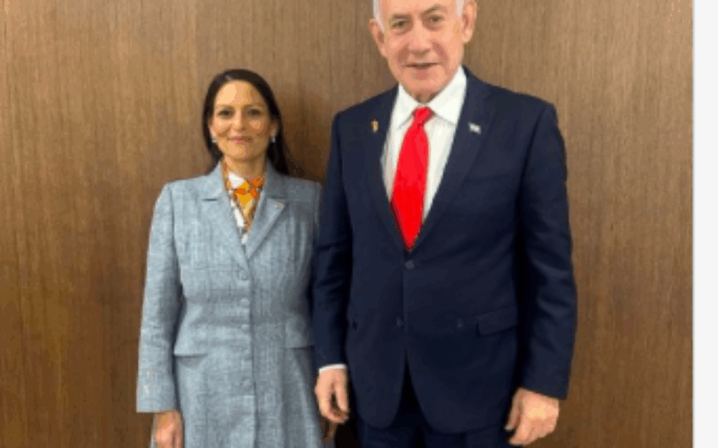 Priti Patel with Benjamin Netanyahu