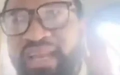 David Abraham filmed the incident from inside the locked bus. (Screenshot/X) David Abraham filmed the incident from inside the locked bus. (Screenshot/X)