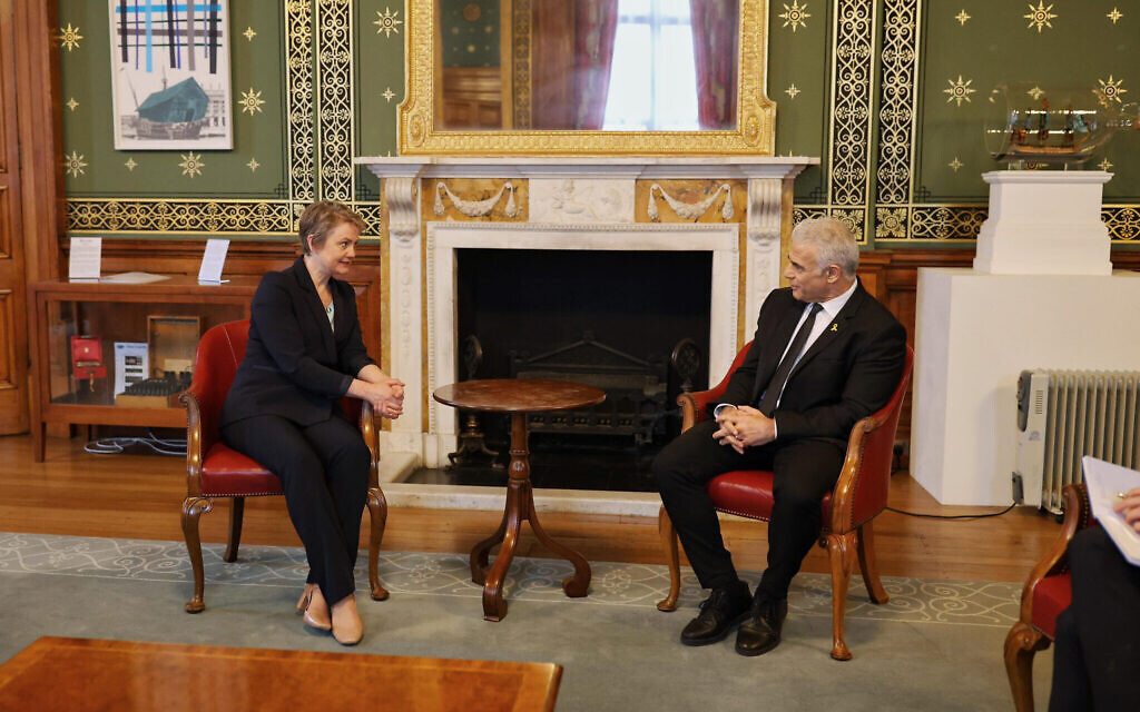 Yvette Cooper meets Yair Lapid