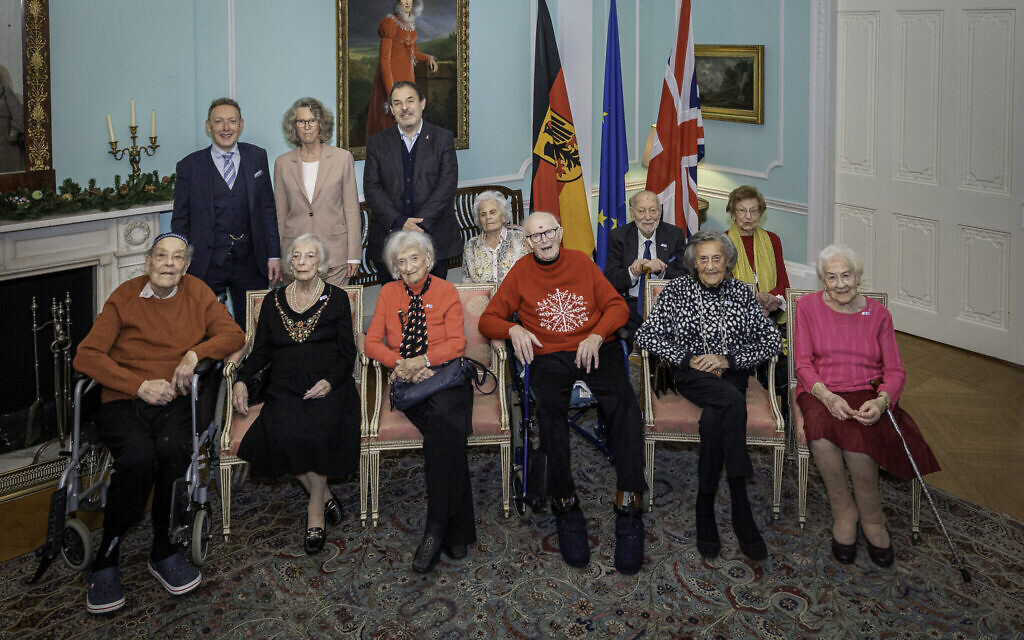 The Tea Party for the centenarians Survivours of AJR in London The German Embassy on 8  12 2025. Photos taken by Adam Soller Photography©