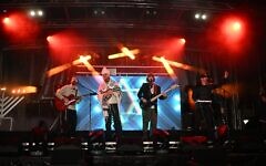 Performers take to the stage at ChanukahLIVE! in Trafalgar Square as thousands gathered in central London to celebrate the festival of lights. Photo Credit: Denise Lester