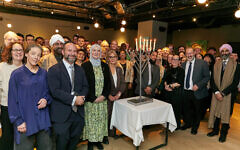 Jewish, Muslim and Christian leaders gather for an interfaith Chanukah candle lighting in central London, held in solidarity following the Bondi Beach terror attacks.