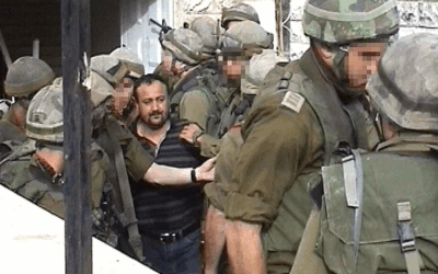 Marwan Barghouti being arrested in 2002 (IDF Spokesperson's Unit)