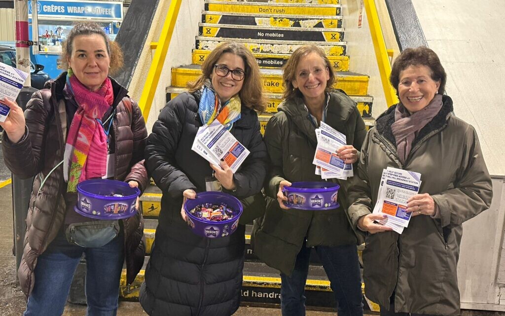 Campaign supporters: Sara's sister Debbie Gluckman, Sara Sherrard, Sharon Deaner and Gill Gallick