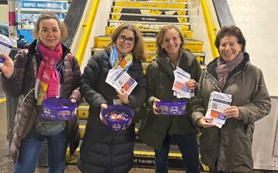 Campaign supporters: Sara's sister Debbie Gluckman, Sara Sherrard, Sharon Deaner and Gill Gallick