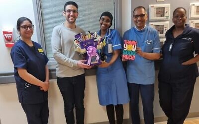 Yoni Finlay thanks the medical staff who helped save his life