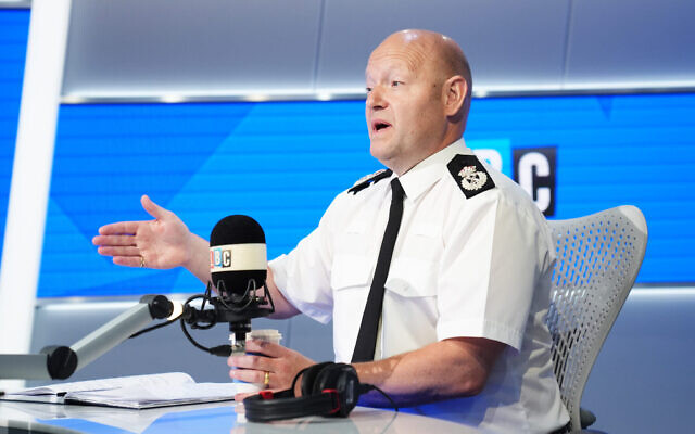 Former Chief Constable of West Midlands Police, Craig Guildford, during a phone-in on LBC Radio