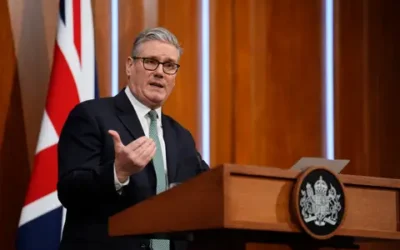 Keir Starmer at Downing St press conference 

Pic: Jordan Pettitt/PA Wire