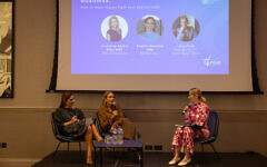 Debbie Wosskow OBE, Lucy Owen and Rachel Riley MBE. Photo: Pomi Ofir-Tal Debbie Wosskow OBE, Lucy Owen and Rachel Riley MBE. Photo: Pomi Ofir-Tal