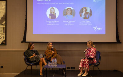Debbie Wosskow OBE, Lucy Owen and Rachel Riley MBE. Photo: Pomi Ofir-Tal