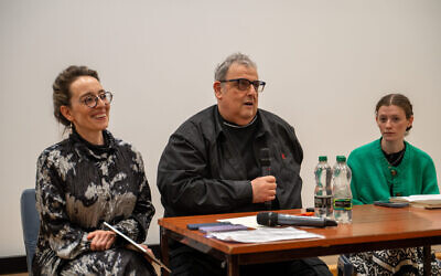 Izabella Tabarovsky (left), David Hirsh and Samantha Cass. Photo: Lakruwan Rajapaksha