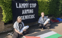Cristy North and Susan Houseman, who deny harassment charges over a pro-Palestine protest outside David Lammy’s home (Photo: Lancaster Guardian).
