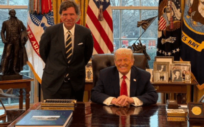 Donald Trump with Tucker Carlson in the Oval Office, January 2026