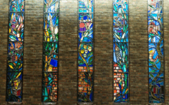 Roman Halter's stained glass windows (Credit: Alyth Synagogue)