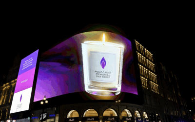 Six giant digital candles illuminate the Piccadilly Lights in London during the national Light the Darkness moment marking Holocaust Memorial Day.
Credit: Mark Lewis