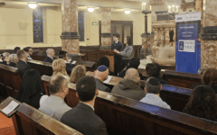 Head boy Harry Patnick and head girl Tamar John of Yavneh College address the audience during the Metropolitan Police Service Holocaust Memorial Day ceremony at Hampstead Synagogue. Head boy Harry Patnick and head girl Tamar John of Yavneh College address the audience during the Metropolitan Police Service Holocaust Memorial Day ceremony at Hampstead Synagogue.