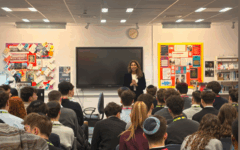 Suella Braverman speaks to JFS Year 12 students Suella Braverman speaks to JFS Year 12 students