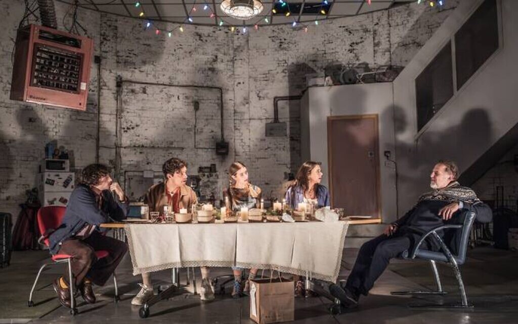Jacob Fortune Lloyd, second left,  appeared in Christmas Day at the Almeida - a dark comedy about a Jewish family