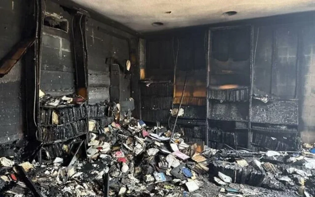 Beth Israel Congregation in Jackson, the only synagogue in the state capital and the largest of around 14 synagogues in Mississippi, was left with its library and administrative offices destroyed