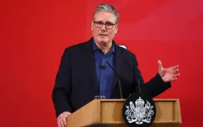 Prime Minister Sir Keir Starmer speaking during a visit to Horntye Park Sports Complex in St Leonard's on Sea near Hastings, East Sussex. 
Pic PA
