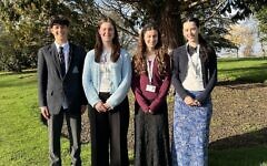 Dena S Year12, Odelya W Year12, Rebecca G Year12 and Alex F Year 11. Haberdashers February 2026