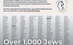 Part of the ad published by the "Council of Australian Jews" today. 'Milkek Tachat' and 'Josef Heiden' are underlined Part of the ad published by the "Council of Australian Jews" today. 'Milkek Tachat' and 'Josef Heiden' are underlined