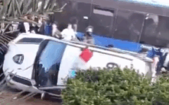 Video footage shoed protestors in Bnei Brak upending a police car Video footage shoed protestors in Bnei Brak upending a police car