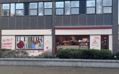 Gail’s Bakery branch in Archway, north London, after the premises was vandalised for a second time.