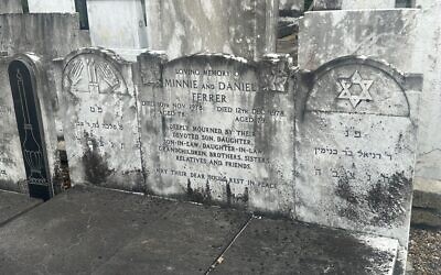 A gravesite at Waltham Abbey Cemetery.
