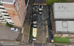 Overhead image of arson attack in Golders Green
