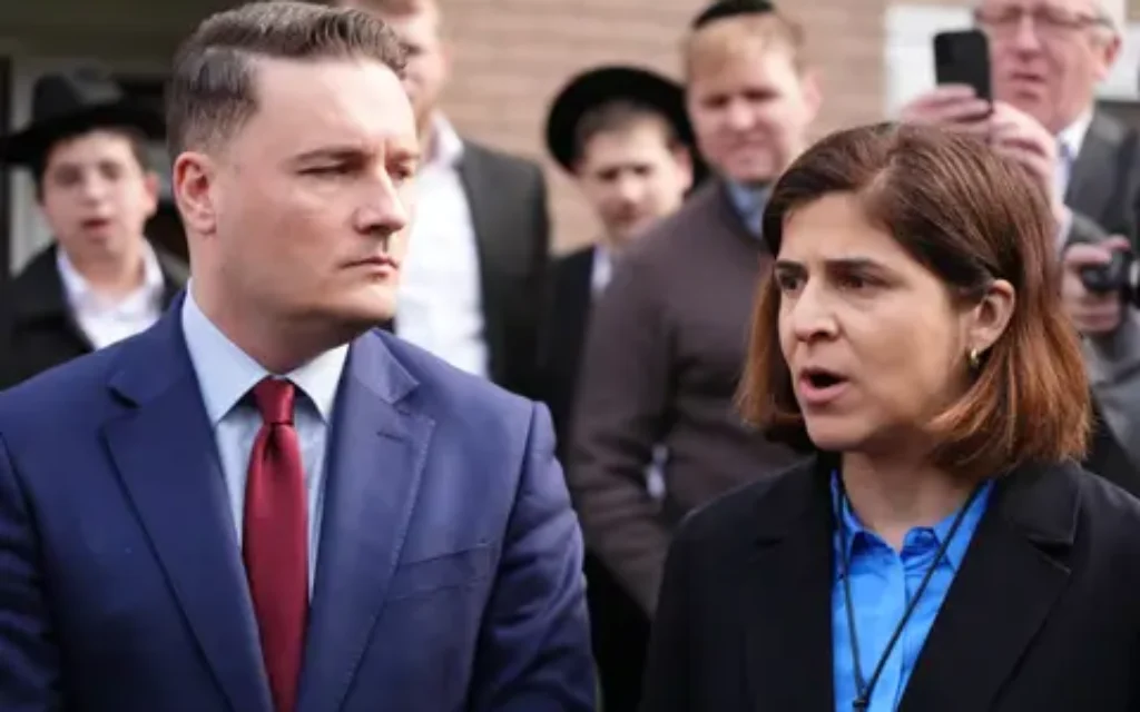 Sarah Sackman, Labour Finchley and Golders Green MP and courts minister, speaking to the media beside Health Secretary Wes Streeting, at the scene in Highfield Road, Golders Green
Pic PA/Jonathan Brady