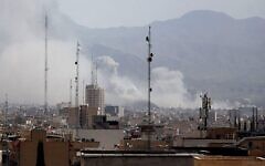 Tehran, Iran. 28th Feb, 2026. Smoke rose over central Tehran and other areas on Saturday after Israel and the United States announced they had launched on Saturday, February 28, 2026. Photo by Islamic Republic News Agency IRNA/UPI Credit: UPI/Alamy Live News Tehran, Iran. 28th Feb, 2026. Smoke rose over central Tehran and other areas on Saturday after Israel and the United States announced they had launched on Saturday, February 28, 2026. Photo by Islamic Republic News Agency IRNA/UPI Credit: UPI/Alamy Live News