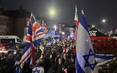Protest group Our Fight UK stage a 'rally against Jew hate' near to the scene in Highfield Road, Golders Green, London, after an apparent arson attack on four ambulances belonging to the Jewish Community Ambulance service in London. The Metropolitan Police confirmed the incident is being treated as an antisemitic hate crime. Picture date: Monday March 23, 2026. Protest group Our Fight UK stage a 'rally against Jew hate' near to the scene in Highfield Road, Golders Green, London, after an apparent arson attack on four ambulances belonging to the Jewish Community Ambulance service in London. The Metropolitan Police confirmed the incident is being treated as an antisemitic hate crime. Picture date: Monday March 23, 2026.