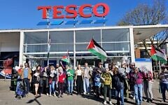 Hackney Greens join PSC demo outside local Tesco in the borough Hackney Greens join PSC demo outside local Tesco in the borough