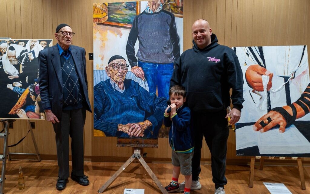 Ivan Colover (left) and Jonnie Malachi (right) and son. Jonnie (Bpark member) is the artist who painted Ivan (Bpark member).