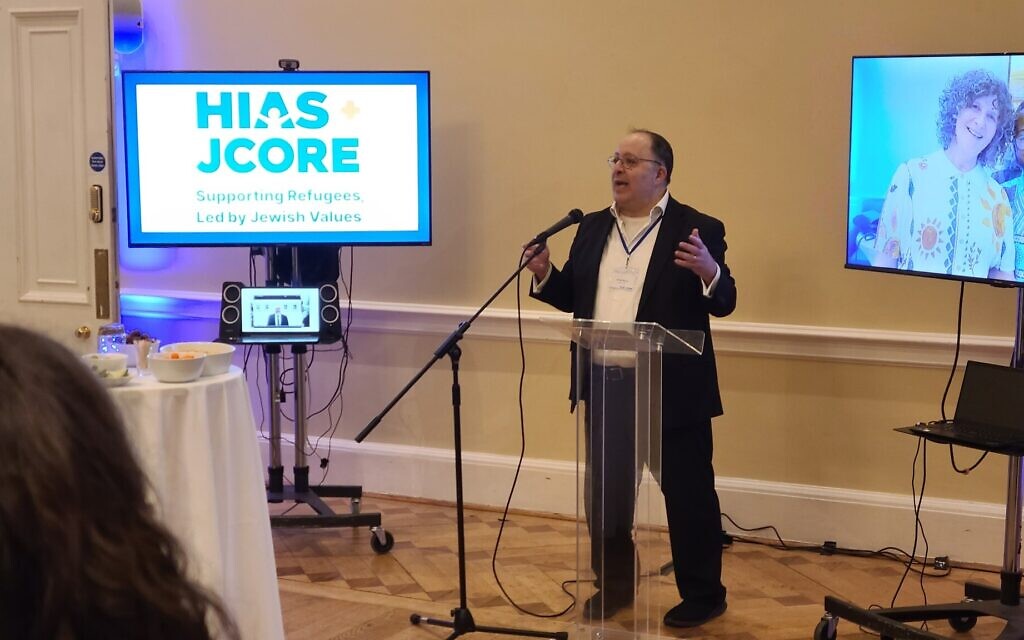 Rabbi David Mason at the Refugee Shabbat launch. Photo Credit: Jennie van den Boogaard for HIAS.