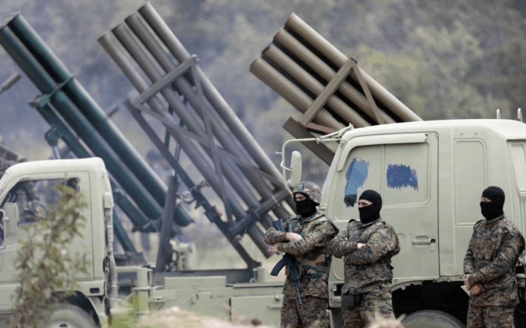 Hezbollah members in southern Lebanon, May 2023 (Tasnim)