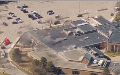 Smoke seen at Temple Israel Synagogue, Michigan, after ramming attack