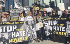 Protesters gather outside The Guardian’s King’s Cross headquarters holding banners reading “Stop the new hate movement” following the Gail’s op-ed controversy. Photo Credit: Campaign Against Antisemitism (CAA) Protesters gather outside The Guardian’s King’s Cross headquarters holding banners reading “Stop the new hate movement” following the Gail’s op-ed controversy. Photo Credit: Campaign Against Antisemitism (CAA)