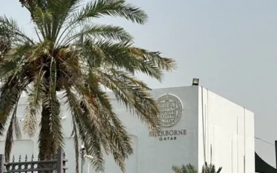 Sherborne Qatar school building in Doha, one of several UK-linked institutions under scrutiny over curriculum content