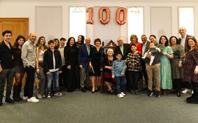 Sonia Burns with her children, grand children and great grandchildren. Pic: Courtesy