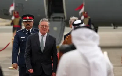 Prime Minister Sir Keir Starmer arrives at an airport in Bahrain, as part of a two-day visit to the Gulf region to meet leaders of countries who have been in the front line and discuss diplomatic efforts to support and uphold the ceasefire for a lasting resolution to the conflict. Picture date: Thursday April 9, 2026.
Photo Alastair Grant PA