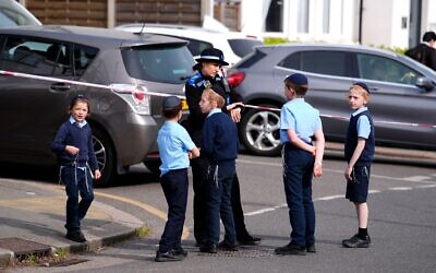 The scene in Golders Green, north-west London, after two men - one aged in his 70s and another in his 30s - were stabbed on Wednesday morning. The Metropolitan Police said a 45-year-old man was arrested and remains in custody. Picture date: Wednesday April 29, 2026.